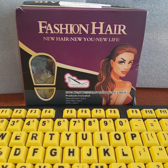 NEW Box ! Fashion Hair  Cosplay Costume Wig Set Gray Halloween Party